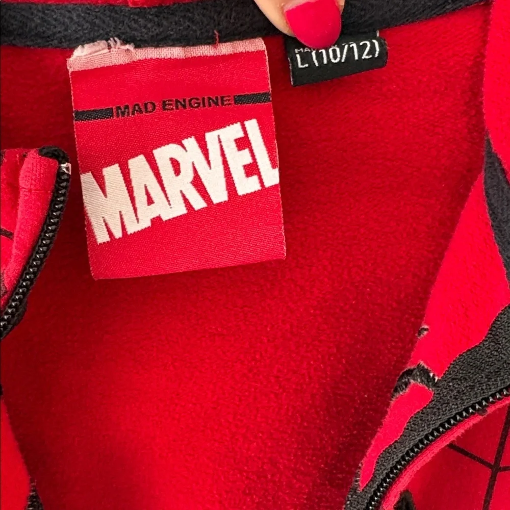 Marvel Spiderman zip up hoodie 10/12